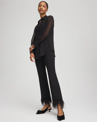 Chico's - Juliet Feathered Flared Cropped Pants