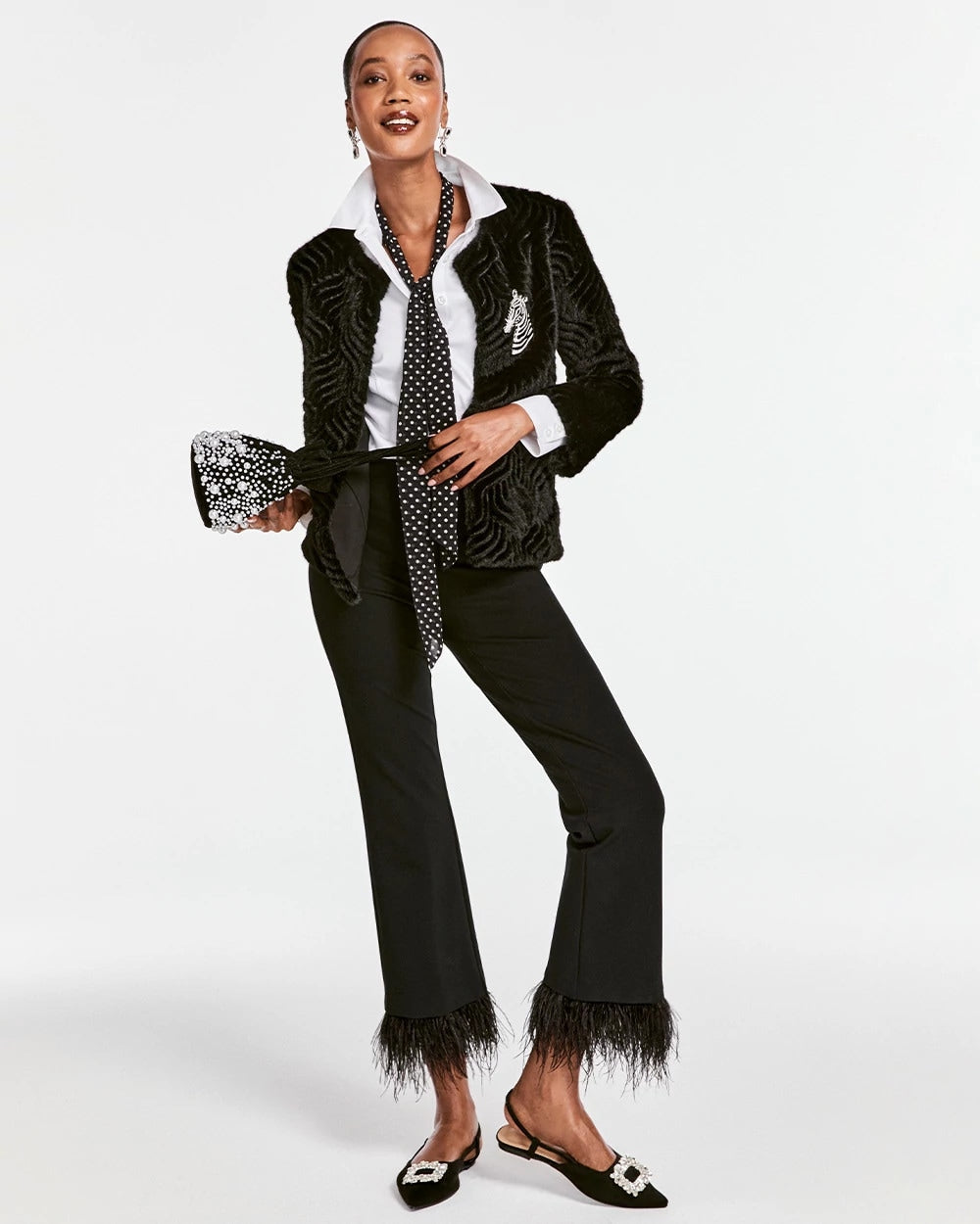 Chico's - Juliet Feathered Flared Cropped Pants