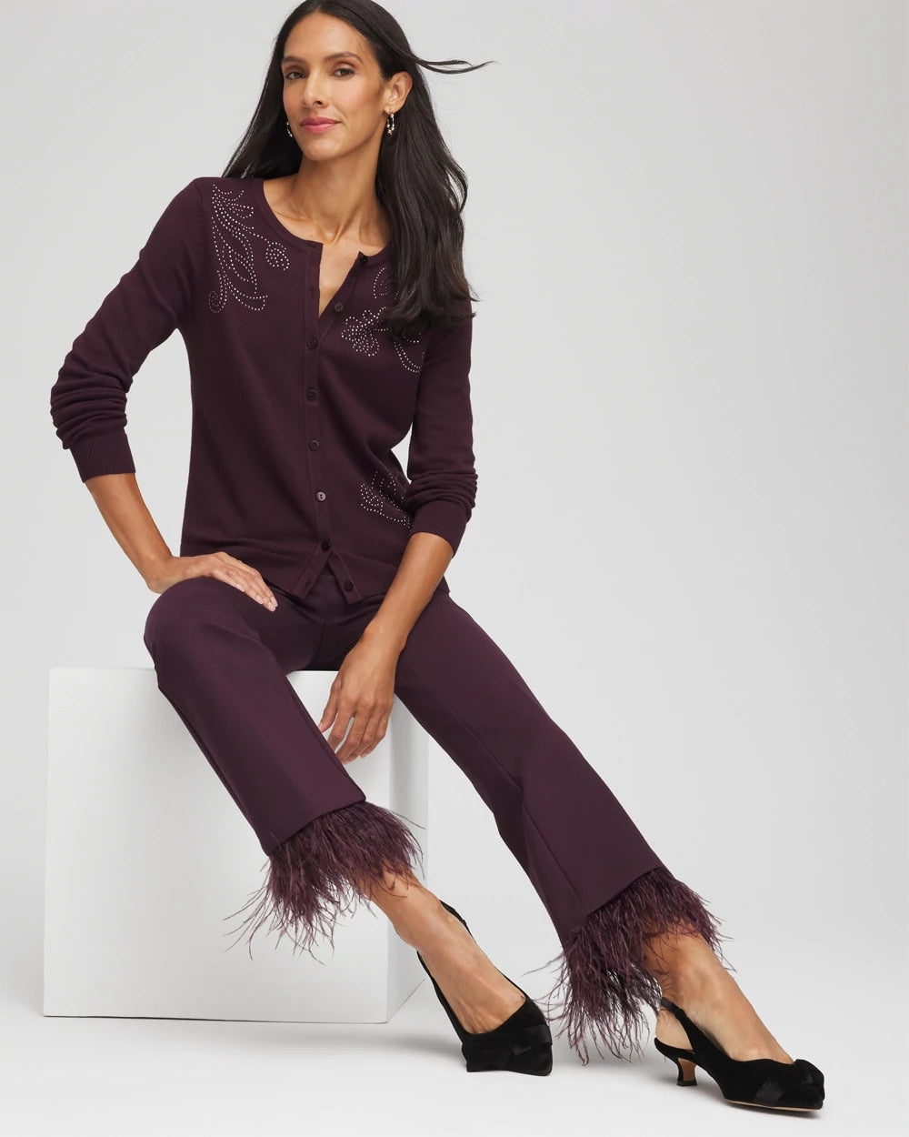 Chico's - Juliet Feathered Flared Cropped Pants