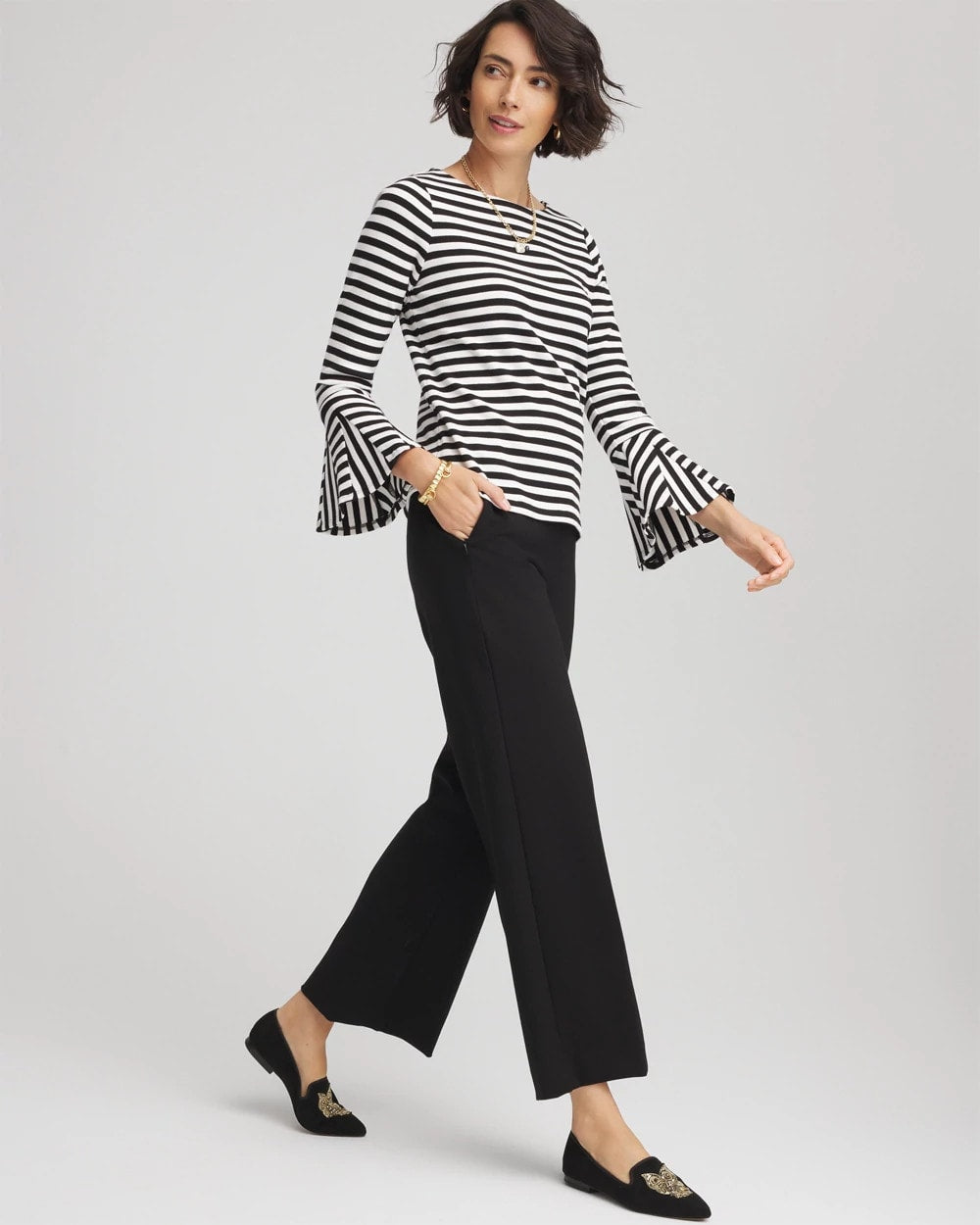 Chico's - Juliet Slim Wide-Leg Cropped Pants