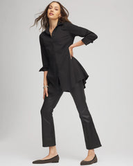 Chico's - Coated Girlfriend Cropped Flared Jeans