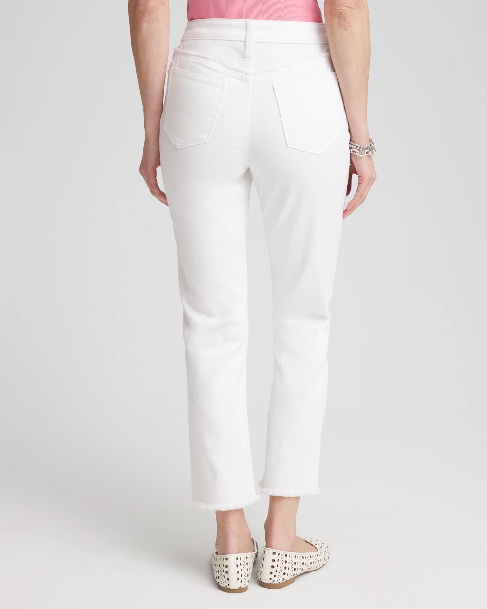 Chico's - Girlfriend Frayed Cropped No Stain Jeans