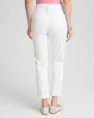 Chico's - Girlfriend Frayed Cropped No Stain Jeans