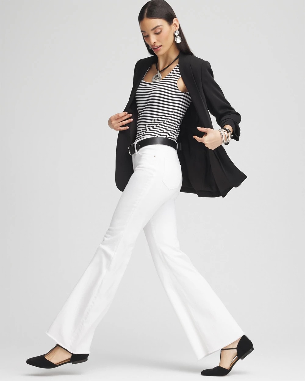 Chico's - Girlfriend No Stain Frayed Flared Jeans