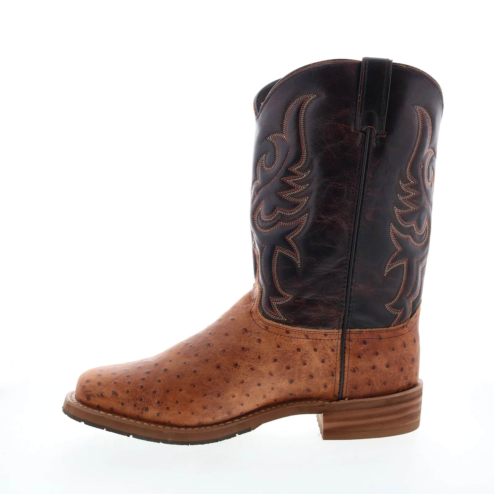 Abilene Boots 6750 Mens Brown Leather Slip On Cowboy Western Boots