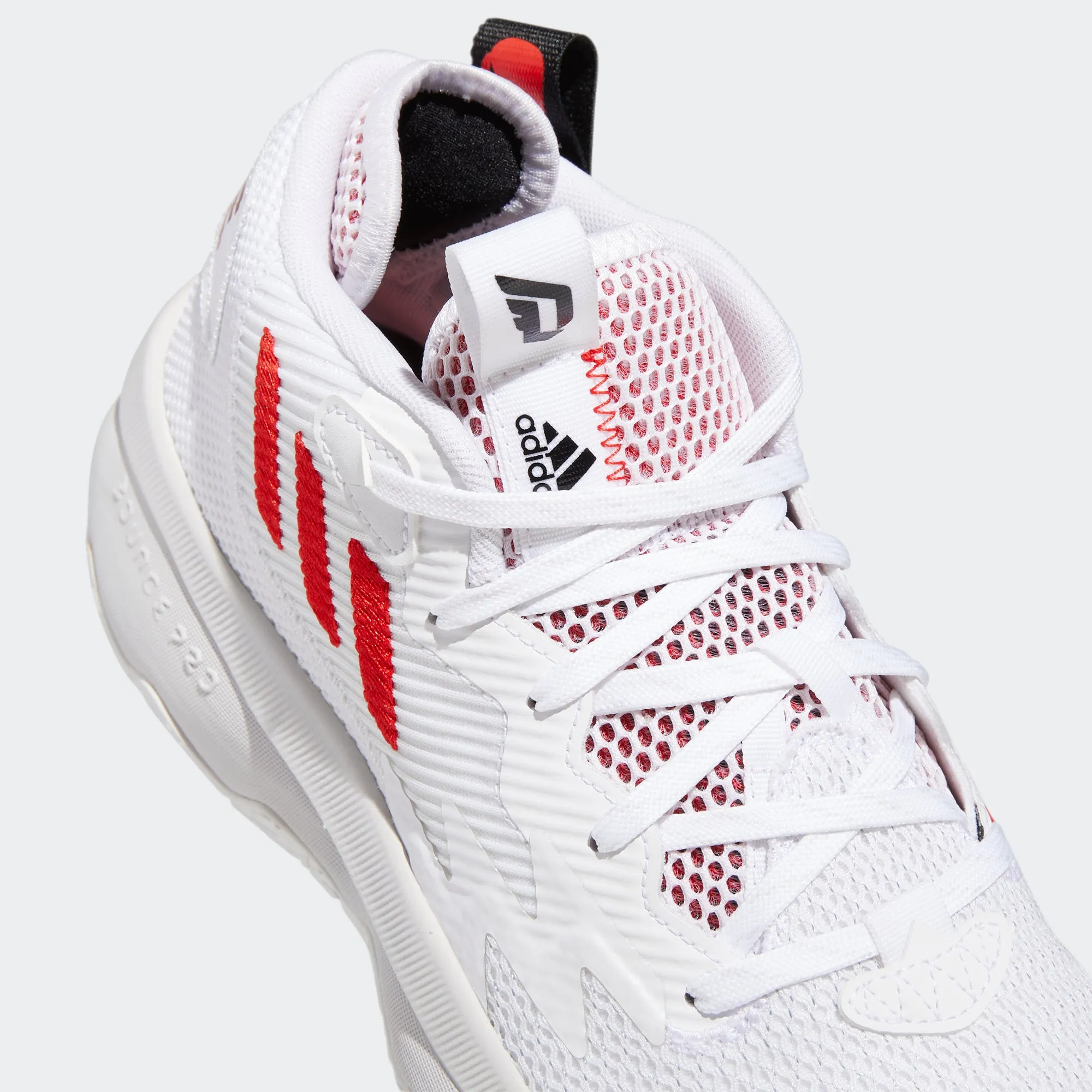 adidas DAME 8 Shoes | White-Red | Men's