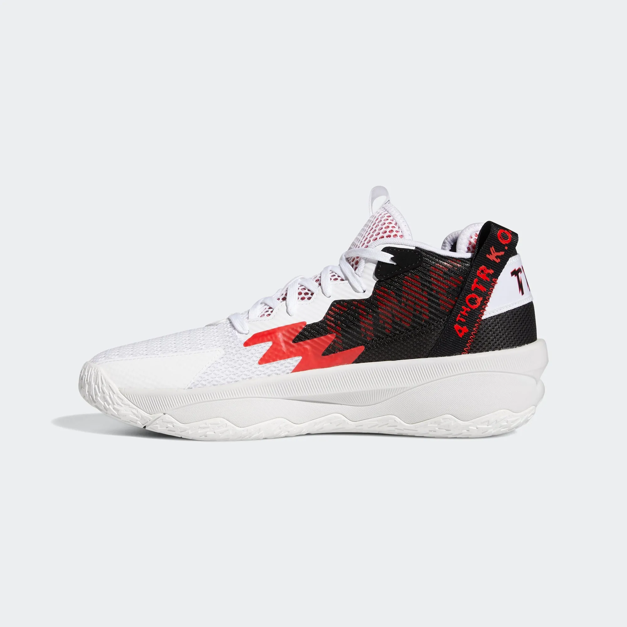 adidas DAME 8 Shoes | White-Red | Men's