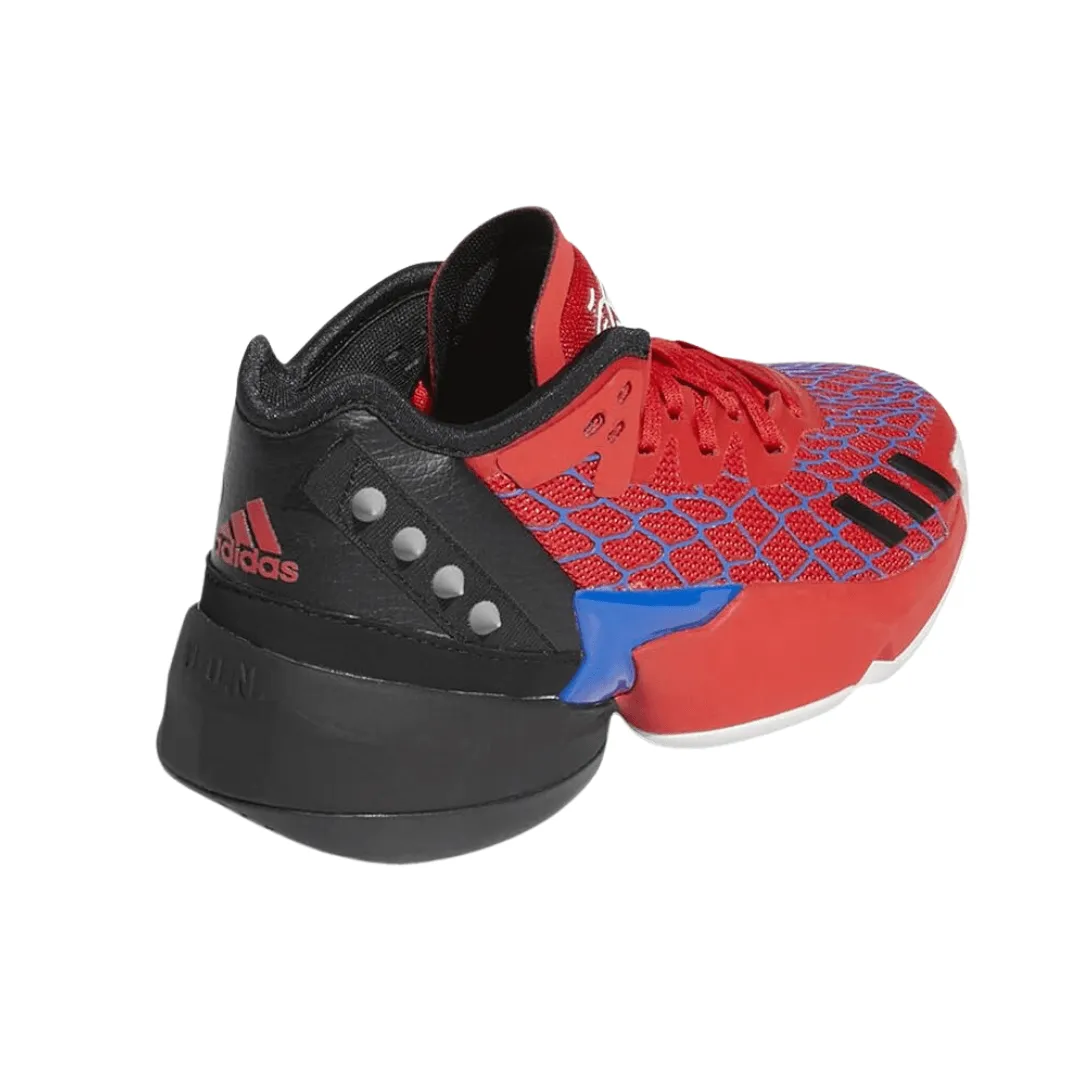 Adidas - D.O.N. Issue 4 J Spiderman Kids Shoes - Blue/Vivid Red/Core Black