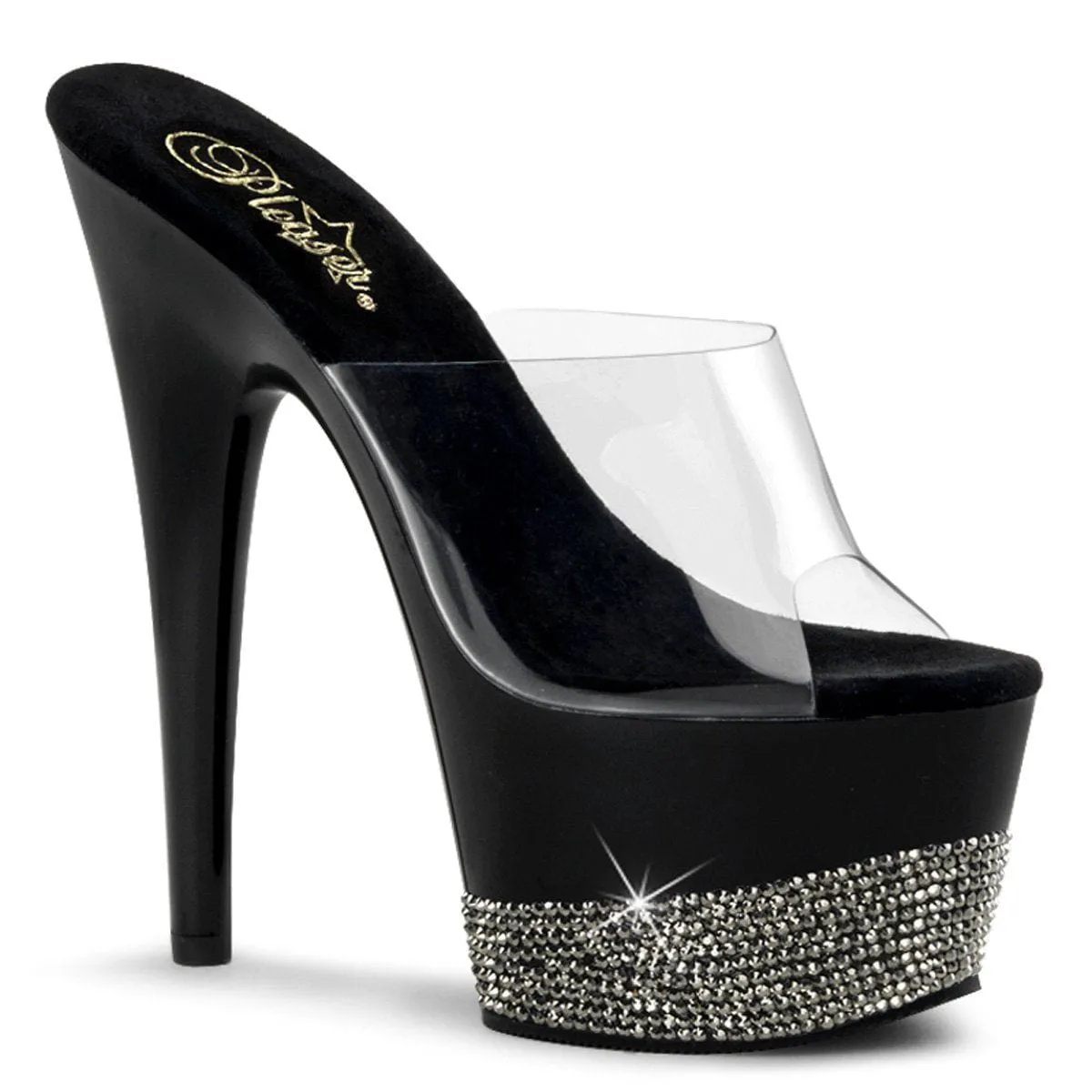 ADORE-701-3 Clear/Black-Pewter Rhinestones