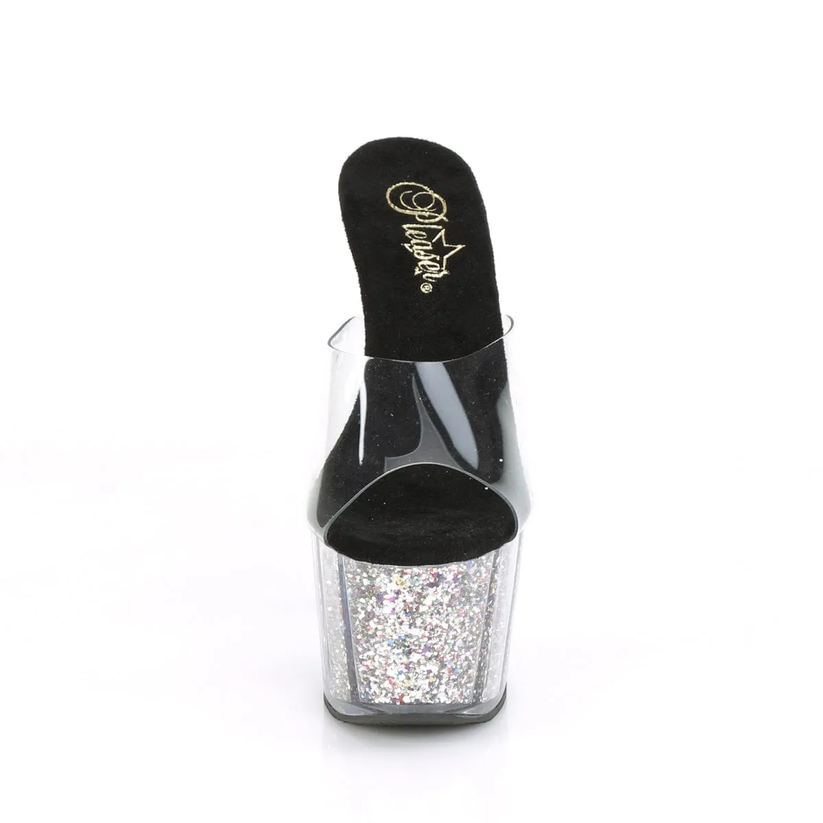 ADORE-701CG Clear/Silver Confetti Glitter