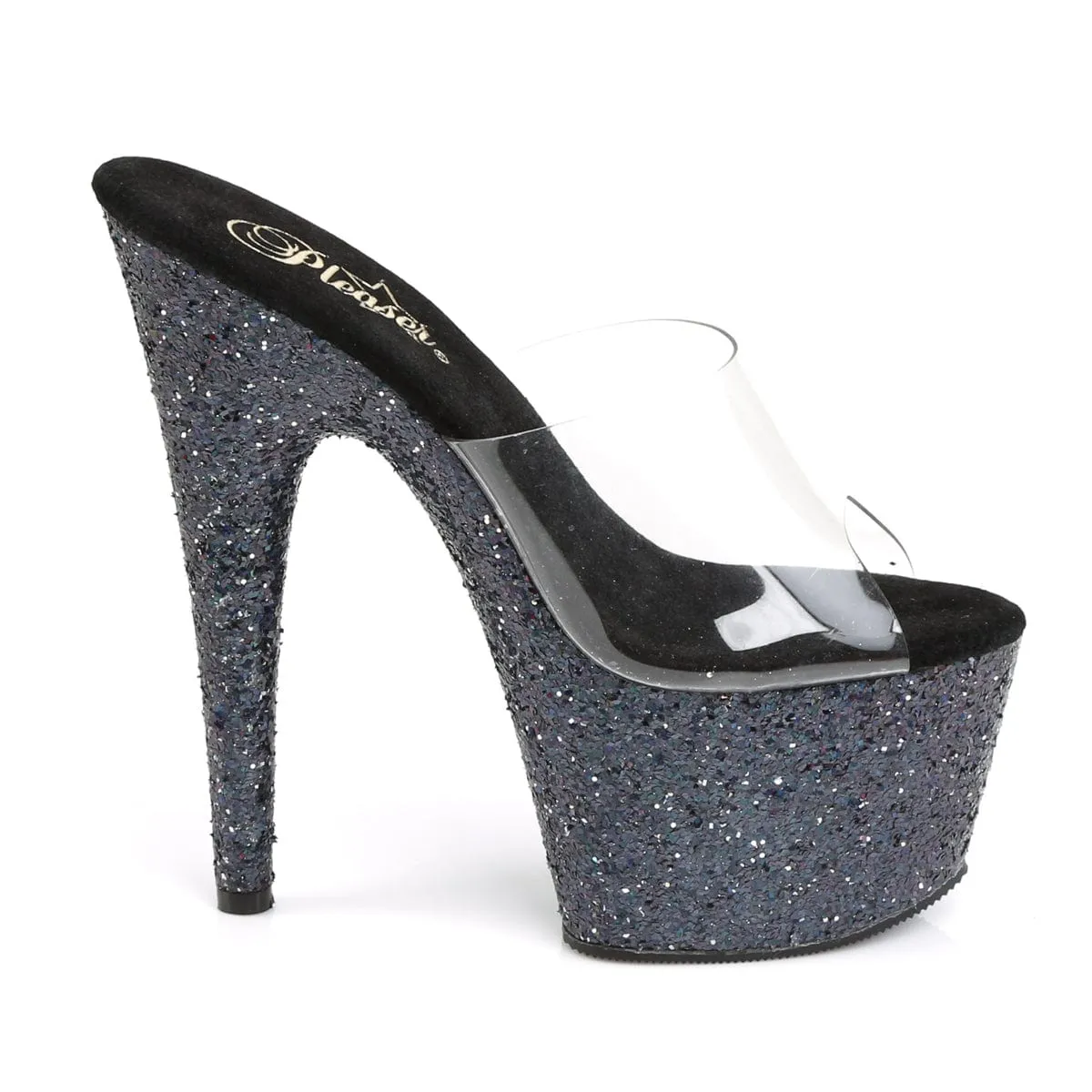 ADORE-701LG Clear/Black Hologram Glitter