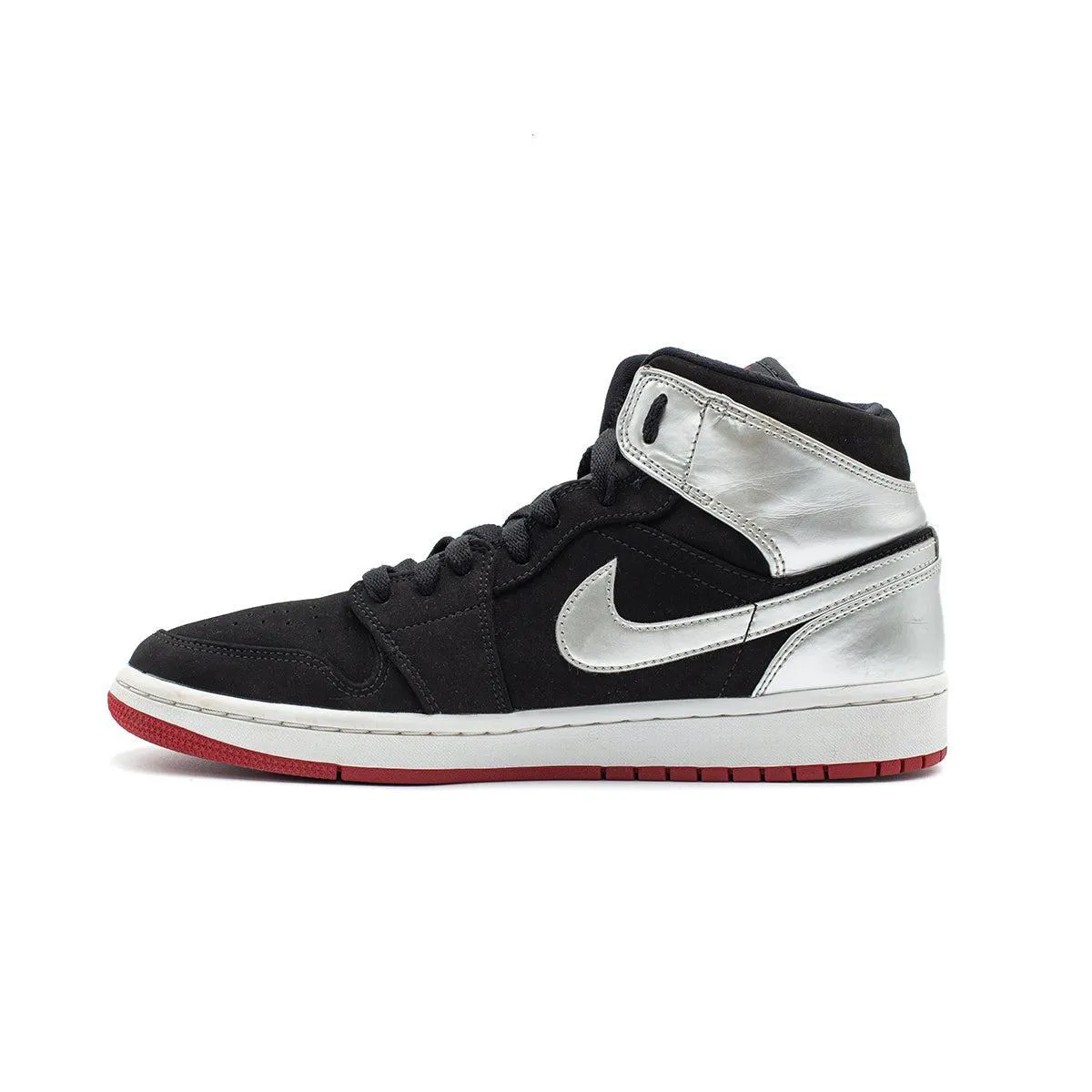 Air Jordan 1 High-Top Sneakers Fabric Black Colour For Men