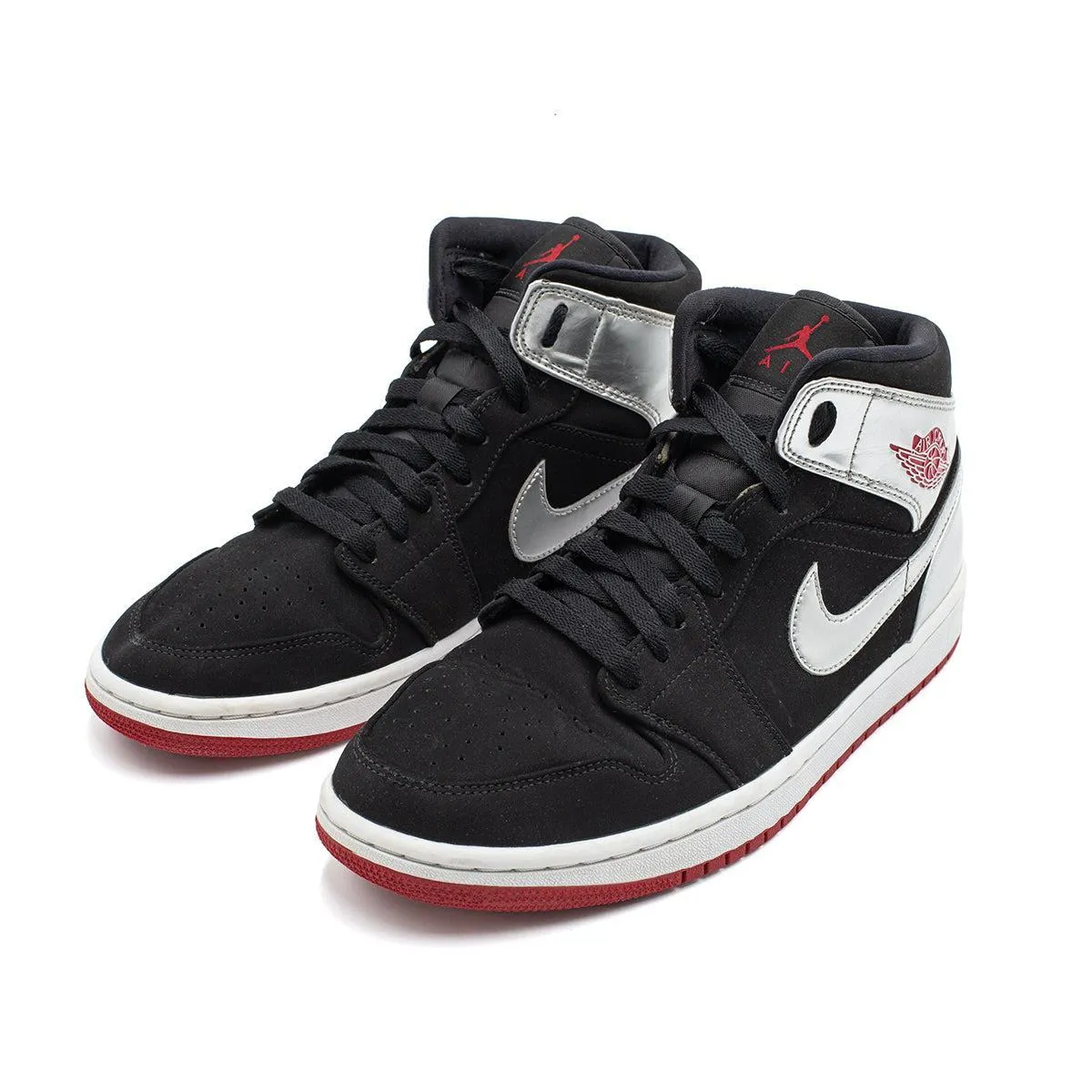 Air Jordan 1 High-Top Sneakers Fabric Black Colour For Men