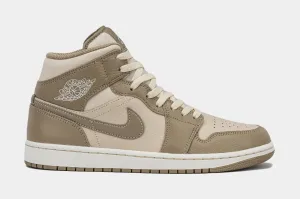 Air Jordan 1 Mid Mens Lifestyle Shoes (Legend Brown/Khaki Phantom)