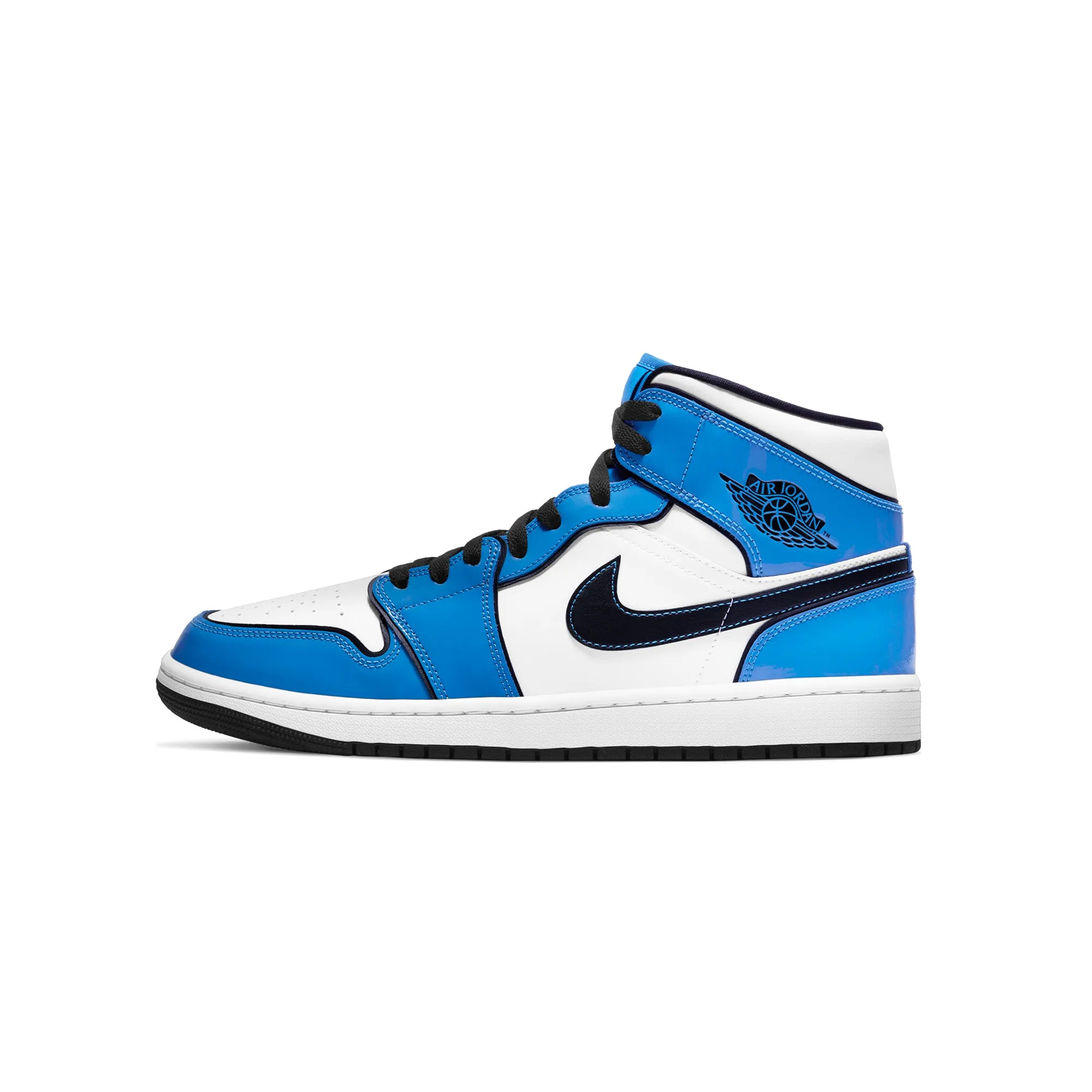 Air Jordan Mens 1 Mid SE 'Signal Blue' Shoes