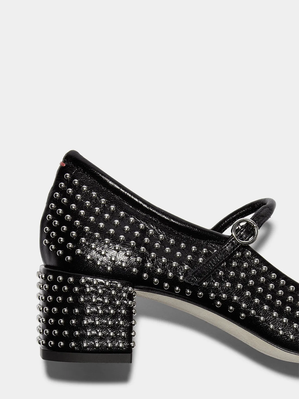 Aline Mini Studs Leather Mary-Jane Pumps