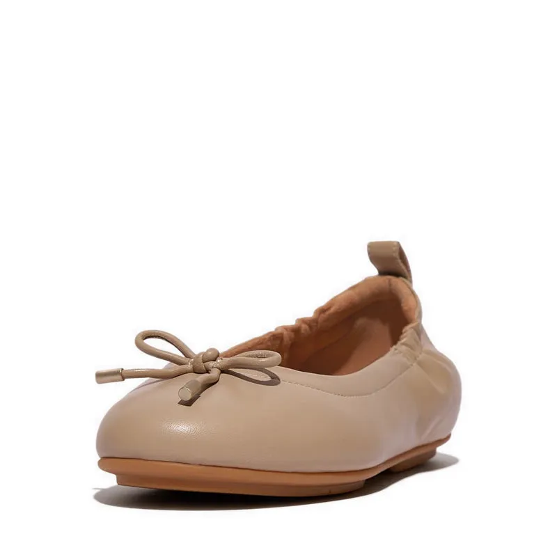 ALLEGRO BOW LEATHER BALLERINAS