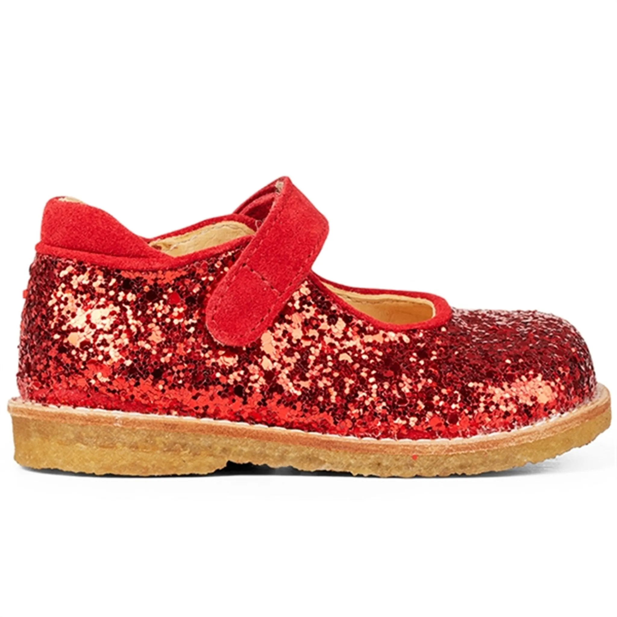 Angulus Starter Mary Janes With Velcro Red/Red Glitter