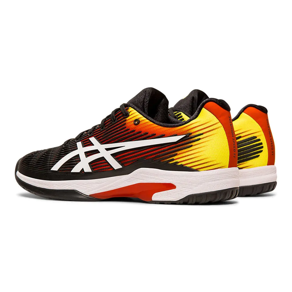 Asics Solution Speed FF Black Orange Mens Tennis Shoes