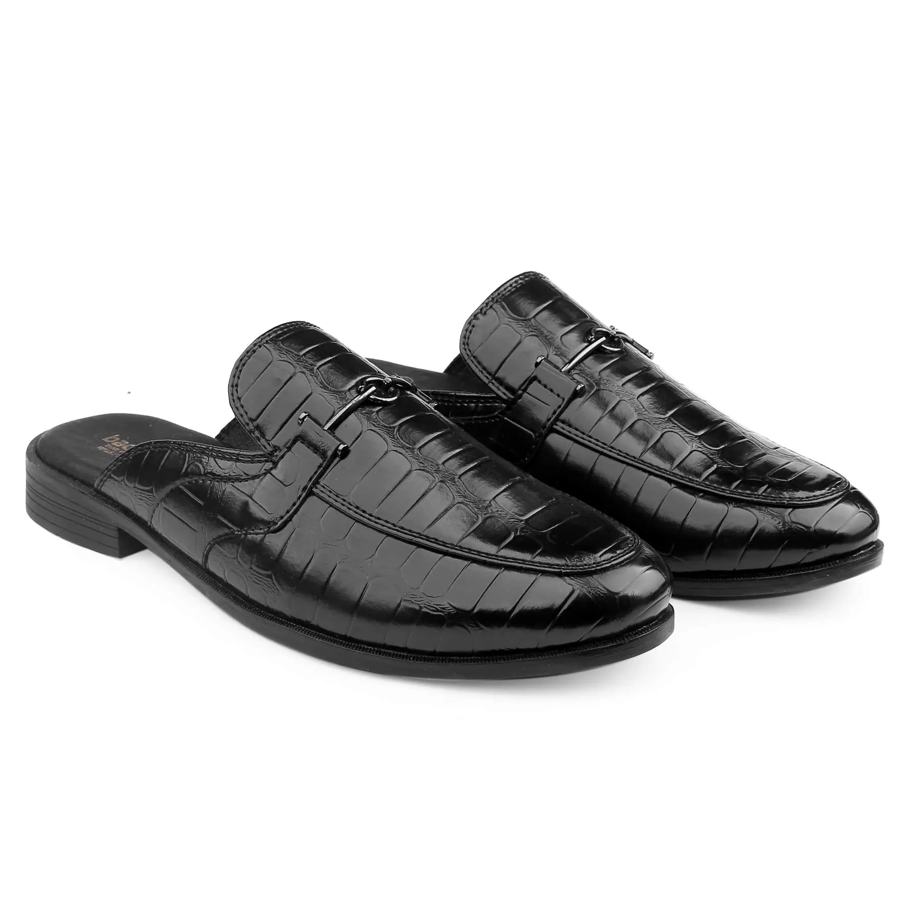 Bacca Bucci Men's NOVA Mules Clogs Open back Loafers with Comfortable Memory Insoles