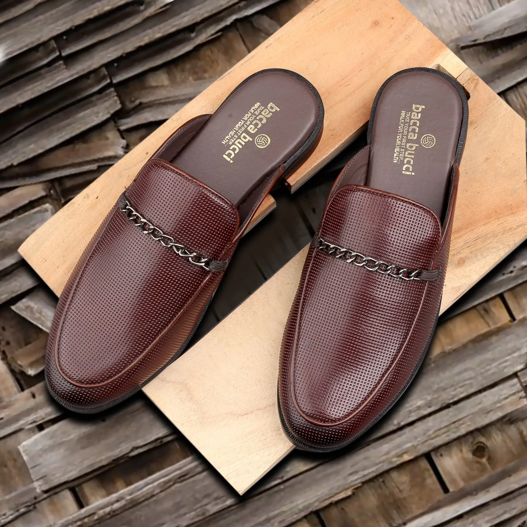 Bacca Bucci MOROCCO Mules Clogs Open back Loafers with Comfortable Memory Insoles