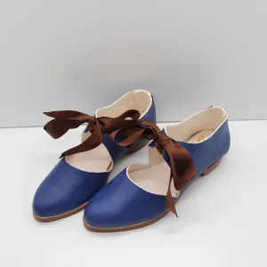 BBF24 SALE. SIZE 36. THE MARY. TT AZURE W RIBBON LACES (LEATHER MARK)