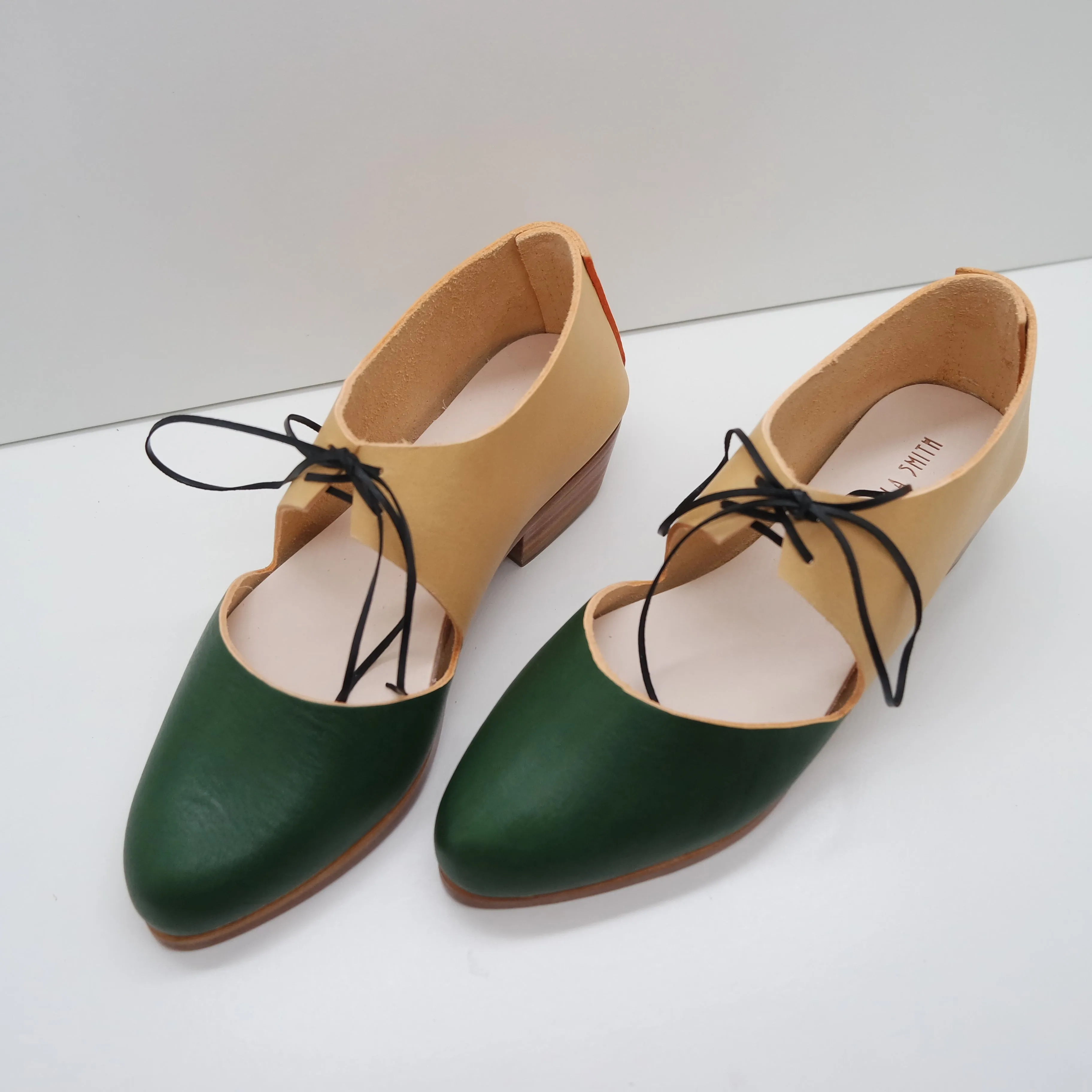 BBF24 SALE. SIZE 37. THE MARY. BB BUKO LEAF W BUTTER BACK. LIMITED EDITION 3CM HEEL