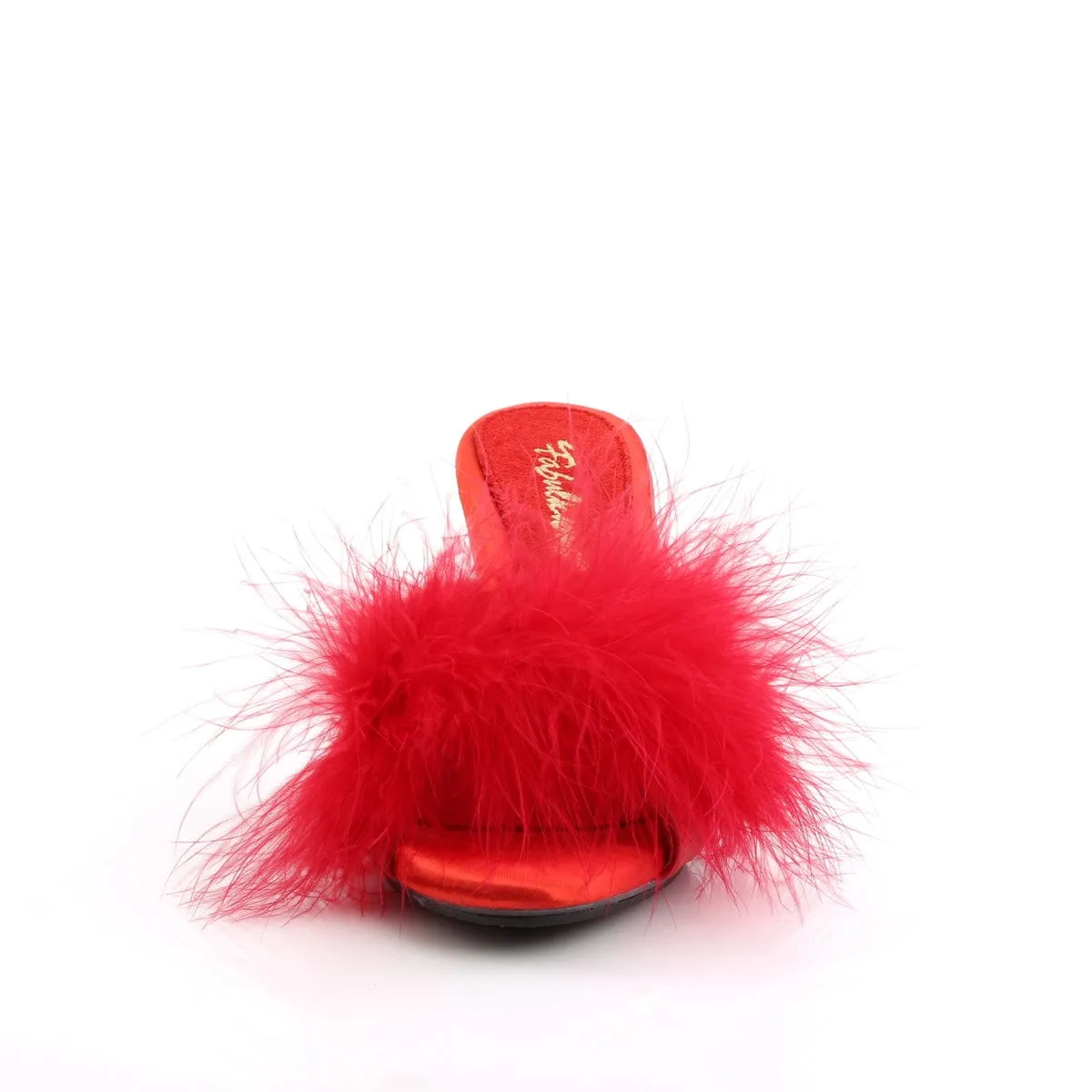 BELLE-301F Red Pu-Fur/Clear