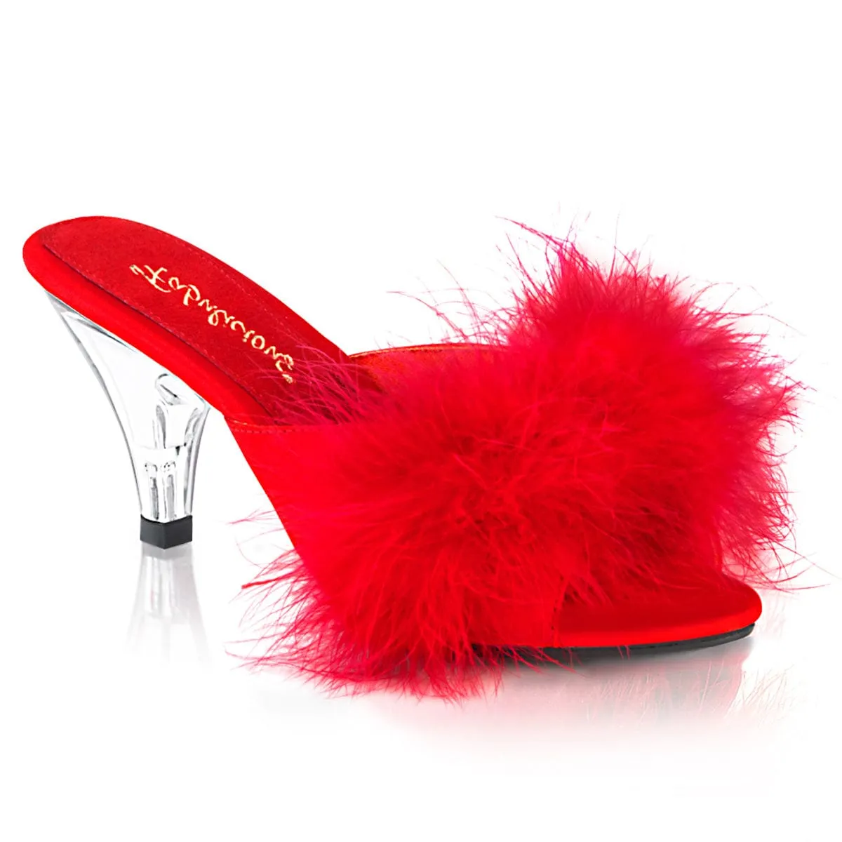 BELLE-301F Red Pu-Fur/Clear