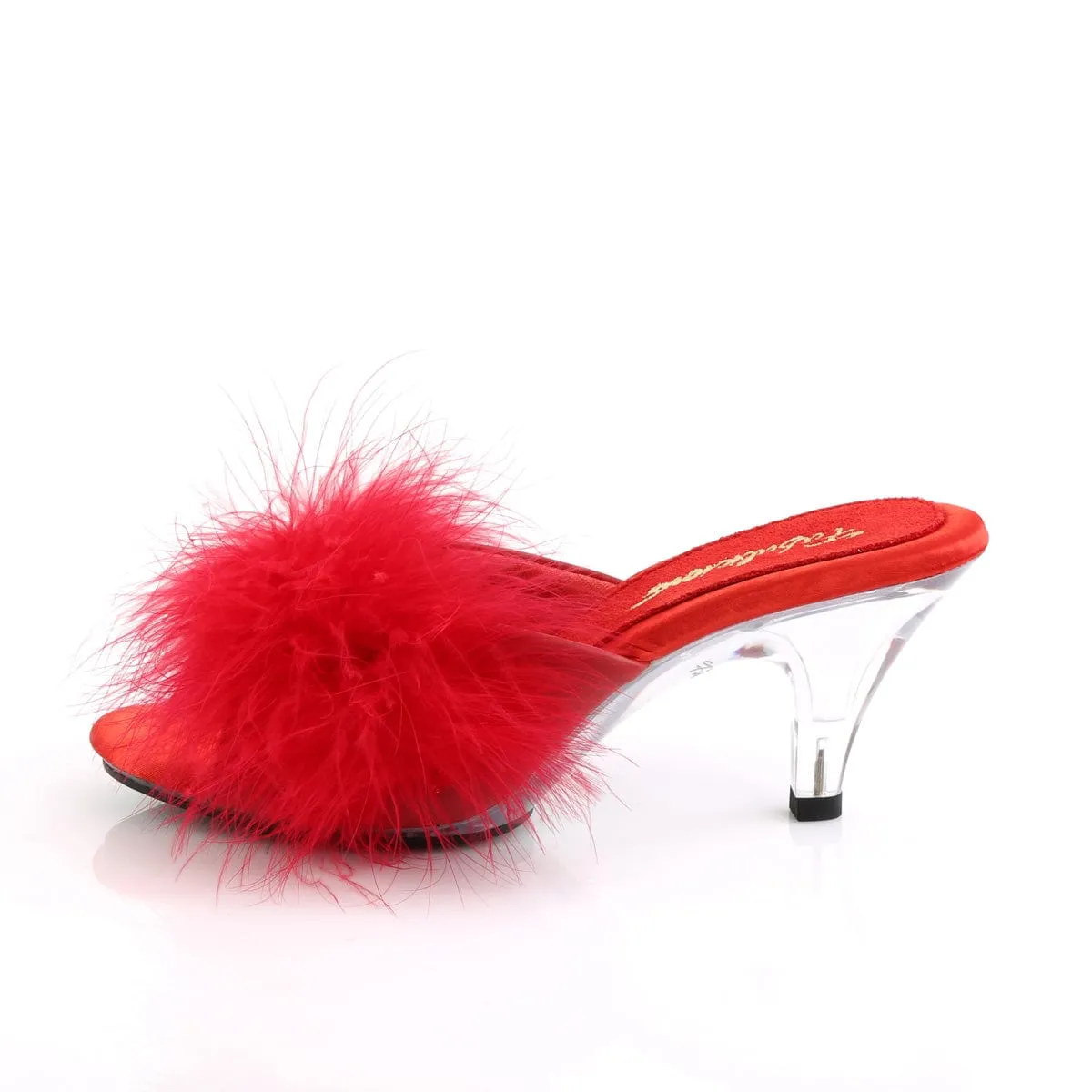 BELLE-301F Red Pu-Fur/Clear