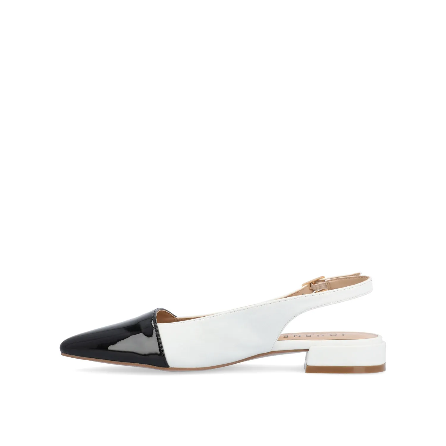 BERTIE SLINGBACK FLATS IN FAUX LEATHER