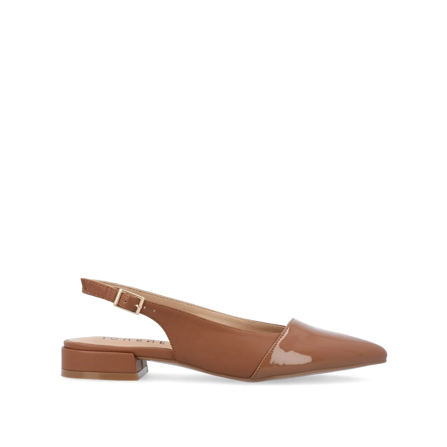 BERTIE SLINGBACK FLATS IN FAUX LEATHER