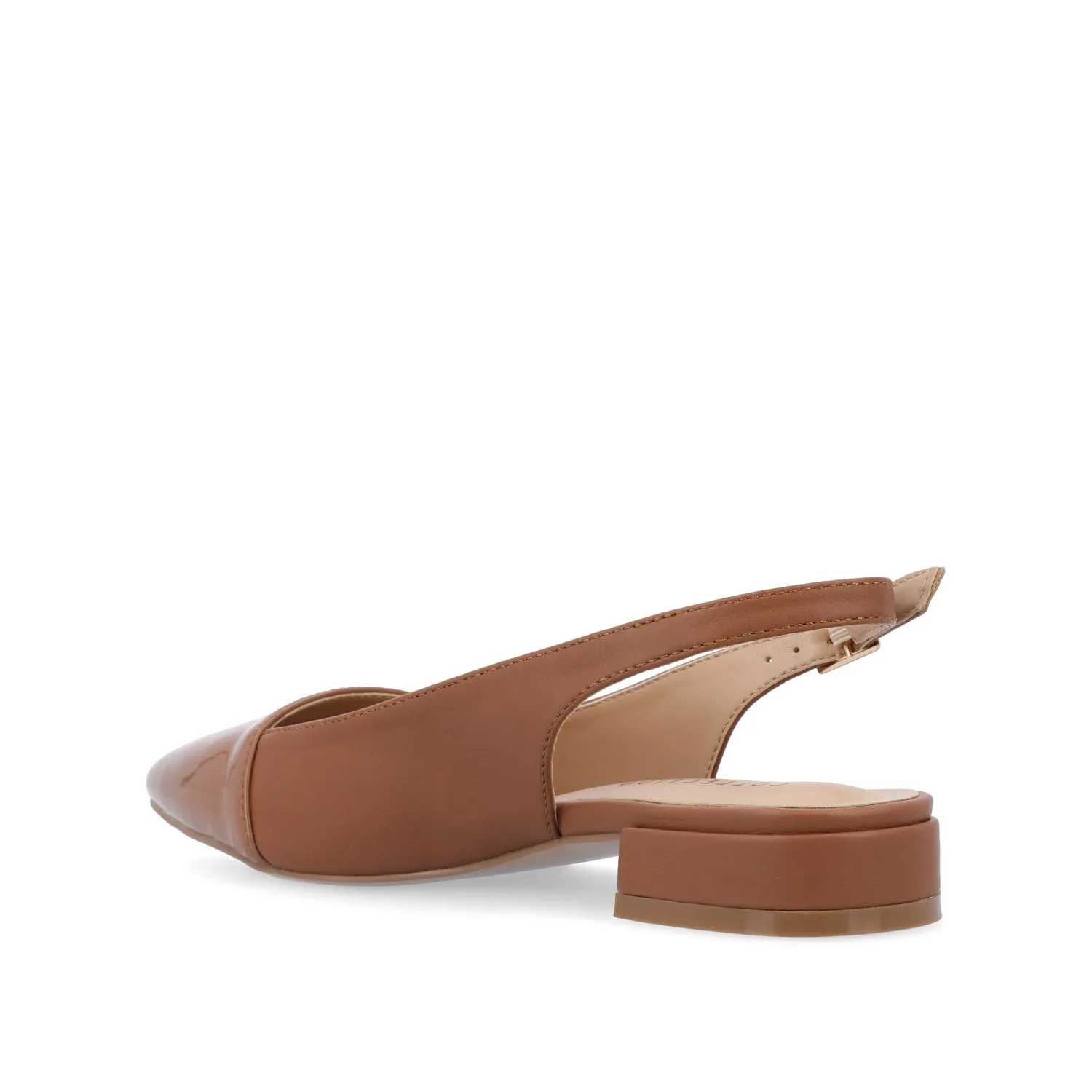 BERTIE SLINGBACK FLATS IN FAUX LEATHER