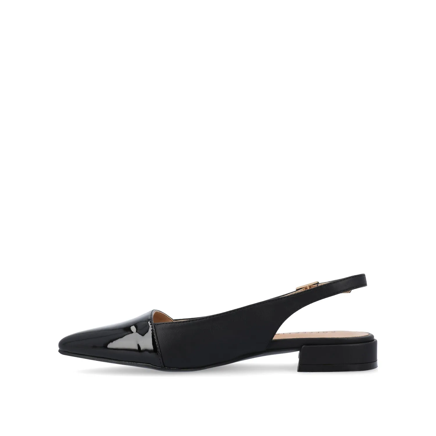 BERTIE SLINGBACK FLATS IN FAUX LEATHER