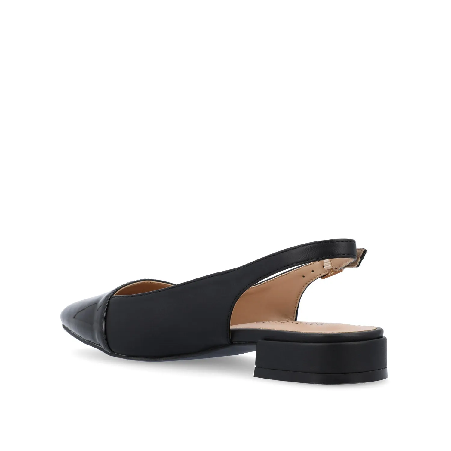 BERTIE SLINGBACK FLATS IN FAUX LEATHER