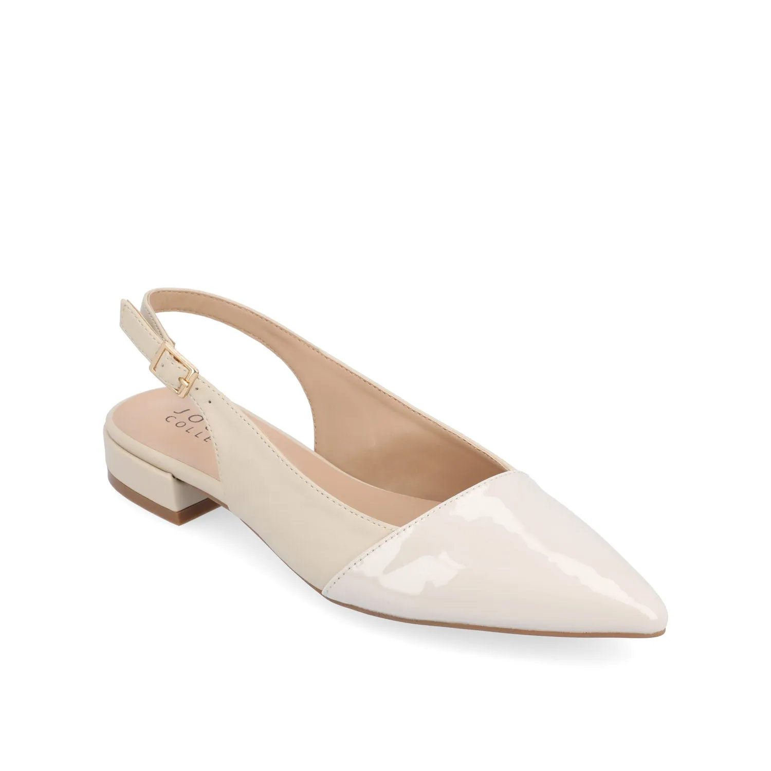 BERTIE SLINGBACK FLATS IN FAUX LEATHER