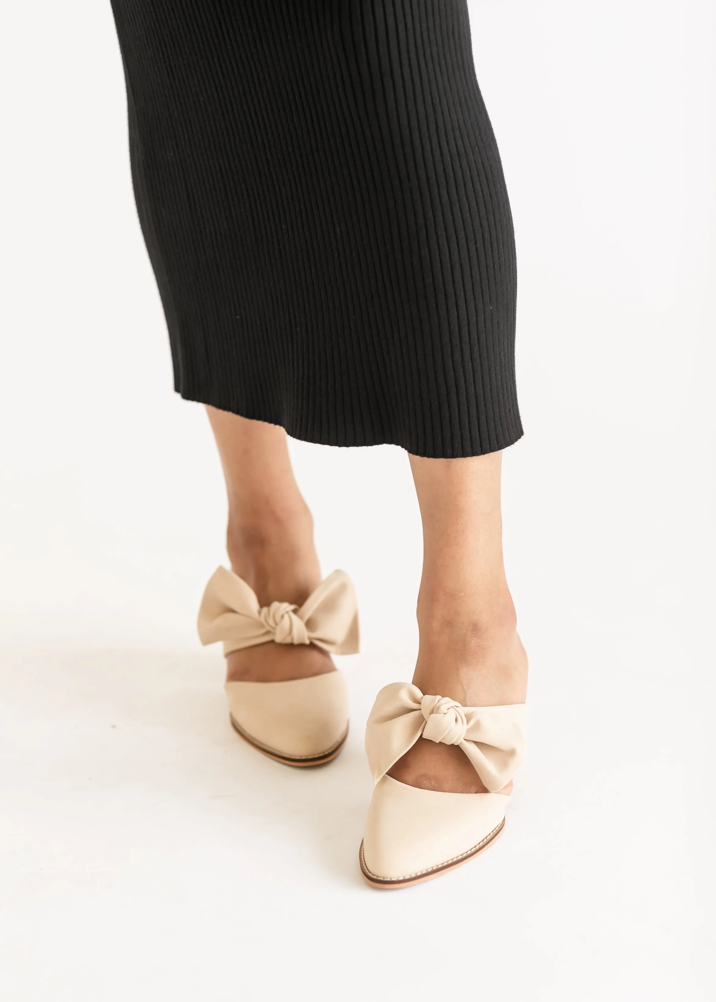 Big Bow Cutout Mule Heel