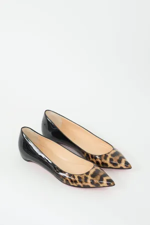 Black & Brown Patent Degrade Printed Flat