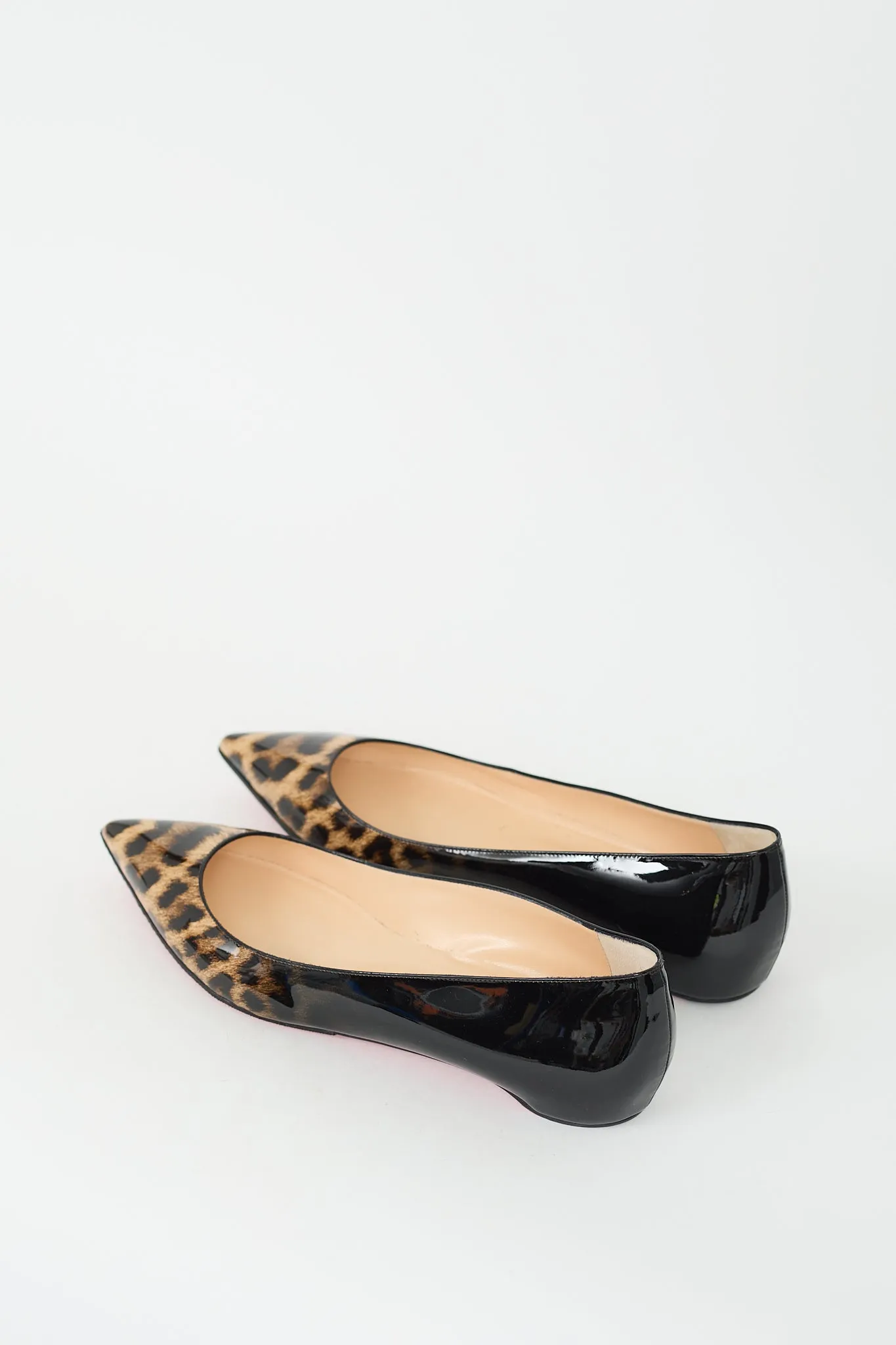 Black & Brown Patent Degrade Printed Flat