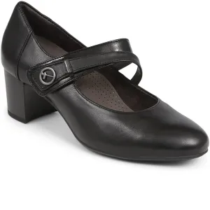 Block-Heeled Leather Mary Janes  - JANA39503 / 325 601