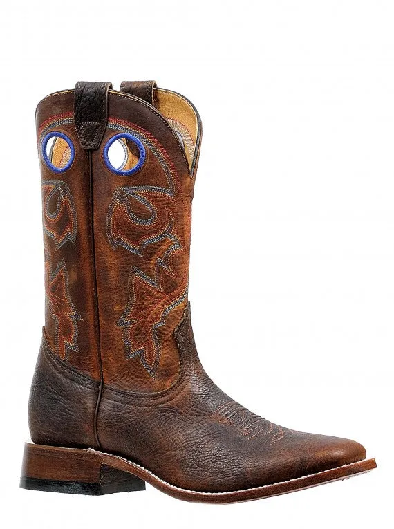 'Boulet' Men's Shrunken Old Town Wide Square Cowboy - Bison Brown