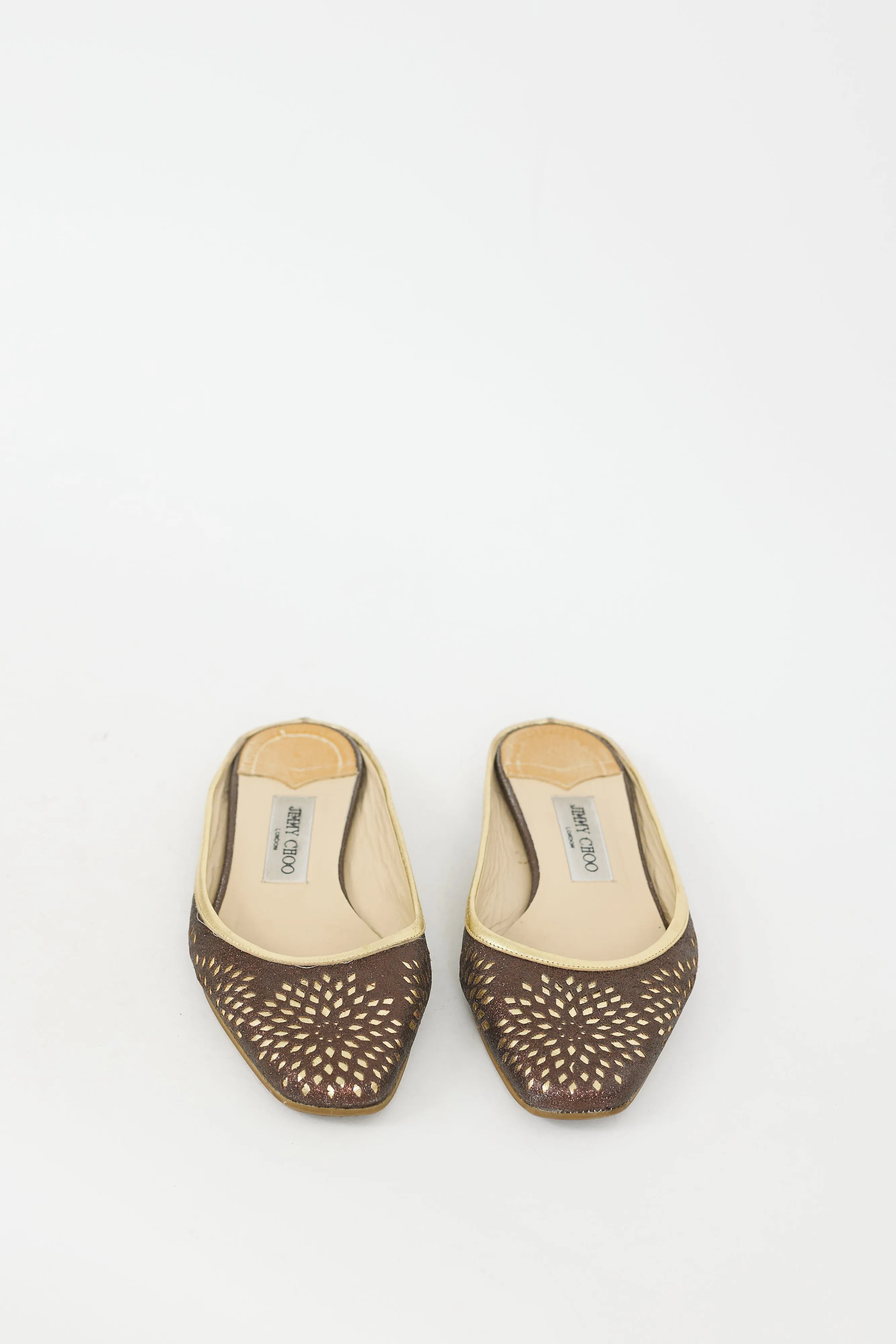 Brown & Gold Glitter Maya Mule