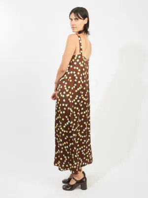 Brown/Multi Bubble Dot Dress