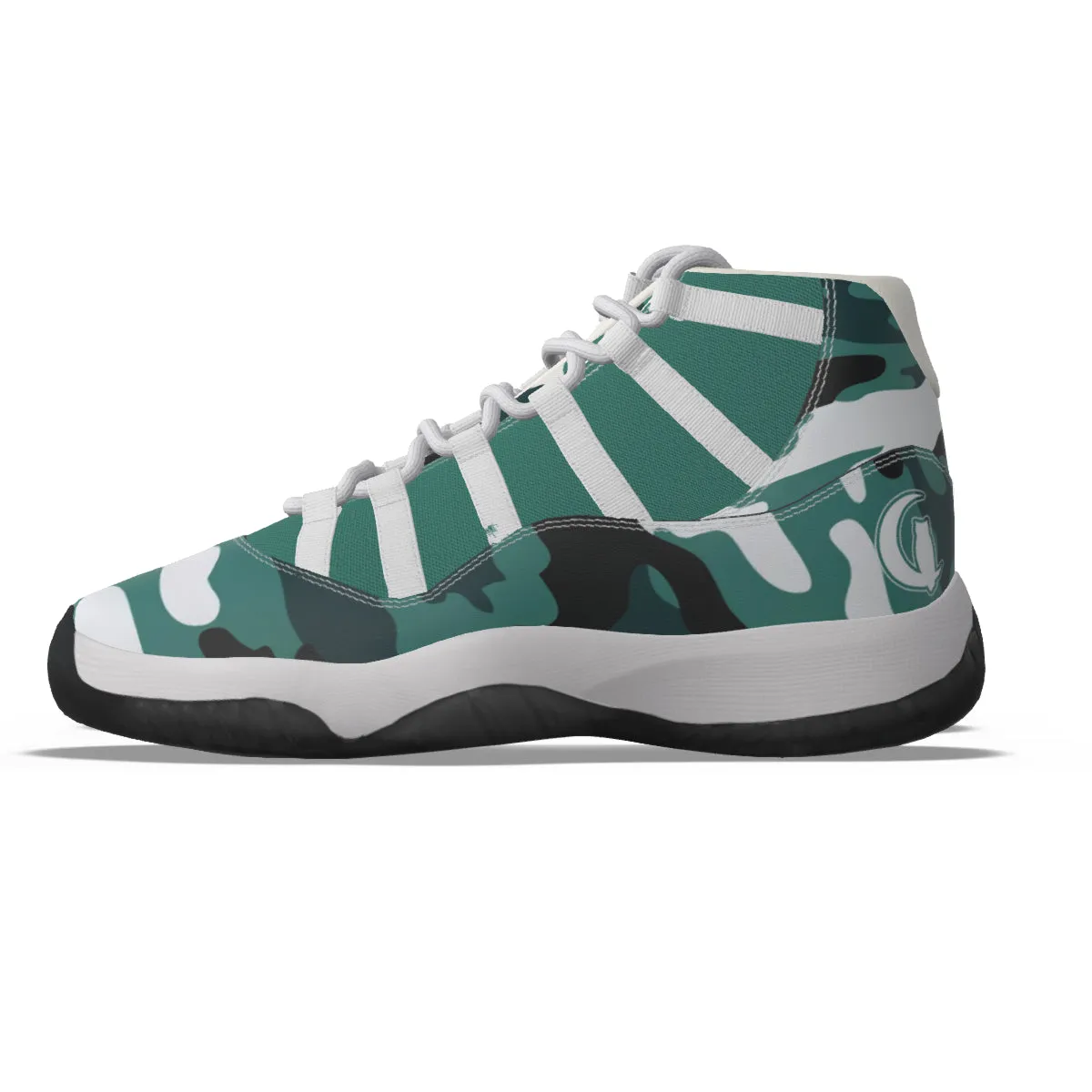 CAMOUFLAGE MORPH Men's High Top Basketball Shoes