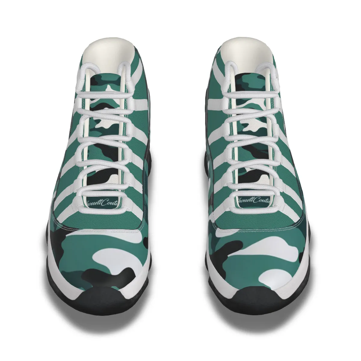 CAMOUFLAGE MORPH Men's High Top Basketball Shoes