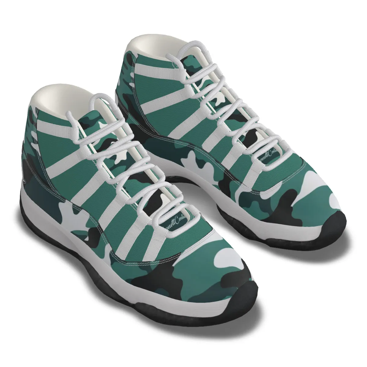 CAMOUFLAGE MORPH Men's High Top Basketball Shoes