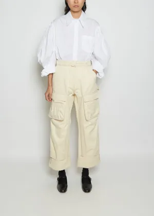 Cargo Cotton Trousers — Cream