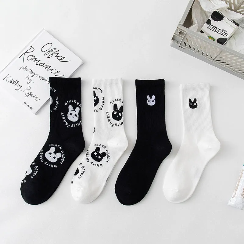 Cat Embroidery Cotton Socks