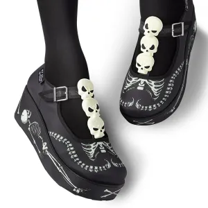 Chocolaticas® Skeletons Under Your Bed Women's Mary Jane Platform