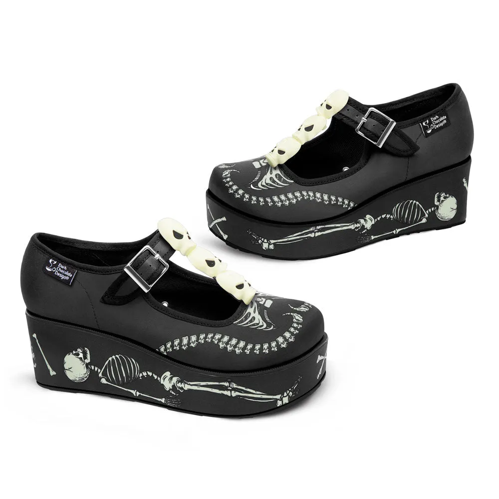 Chocolaticas® Skeletons Under Your Bed Women's Mary Jane Platform